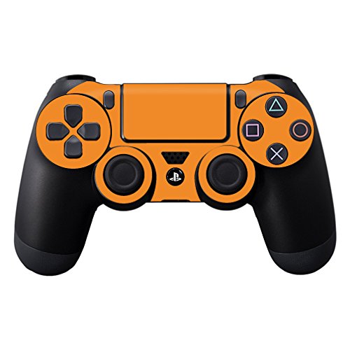 MightySkins Skin Compatible with Sony PS4 Controller - Solid Orange | Protective, Durable, and Unique Vinyl Decal wrap Cover | Easy to Apply, Remove
