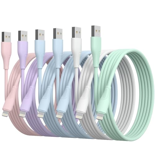 6Pack(3/3/6/6/6/10 FT) Original [Apple MFi Certified] iPhone Charger Fast Charging Lightning Cable iPhone Charger Cord Compatible with iPhone…