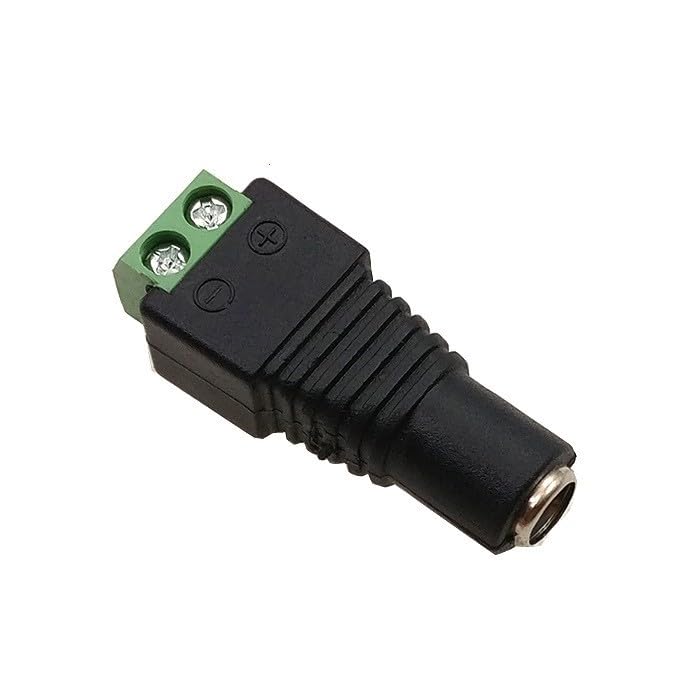 WWZMDiB 24 Pcs 12V DC Power Barrel Connectors Adapter Plug Jack 5.5mm x 2.1mm (12 x Male + 12 x Female)