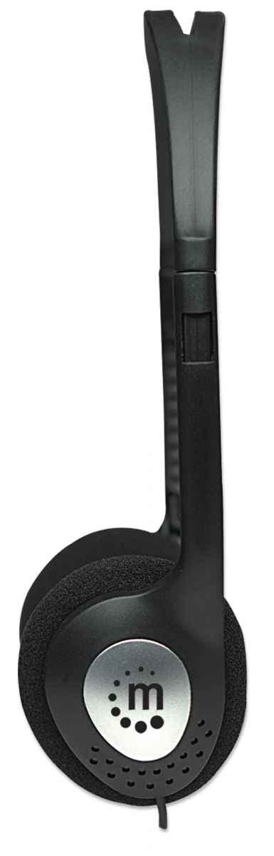 Manhattan On-Ear Wired Stereo Headphone - Long 6ft Cable, Single 3.5mm Plug, Lightweight, Adjustable Headband-for Walkman, CD Player, Computer -177481