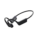 ECO-BUDDY Swimming Headphones Underwater,IPX8 Waterproof, Bone Conduction Headphones, Open Ear with 32G MP3 Memory for Exercising (Black)