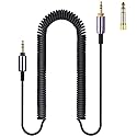 FAAEAL WH-1000XM3 Coiled Audio Cable Compatible with Sony WH-1000XM4 WH-1000XM5 MDR-XB950B1 Headsets,Audio-Technica ATH-M50xBT2…
