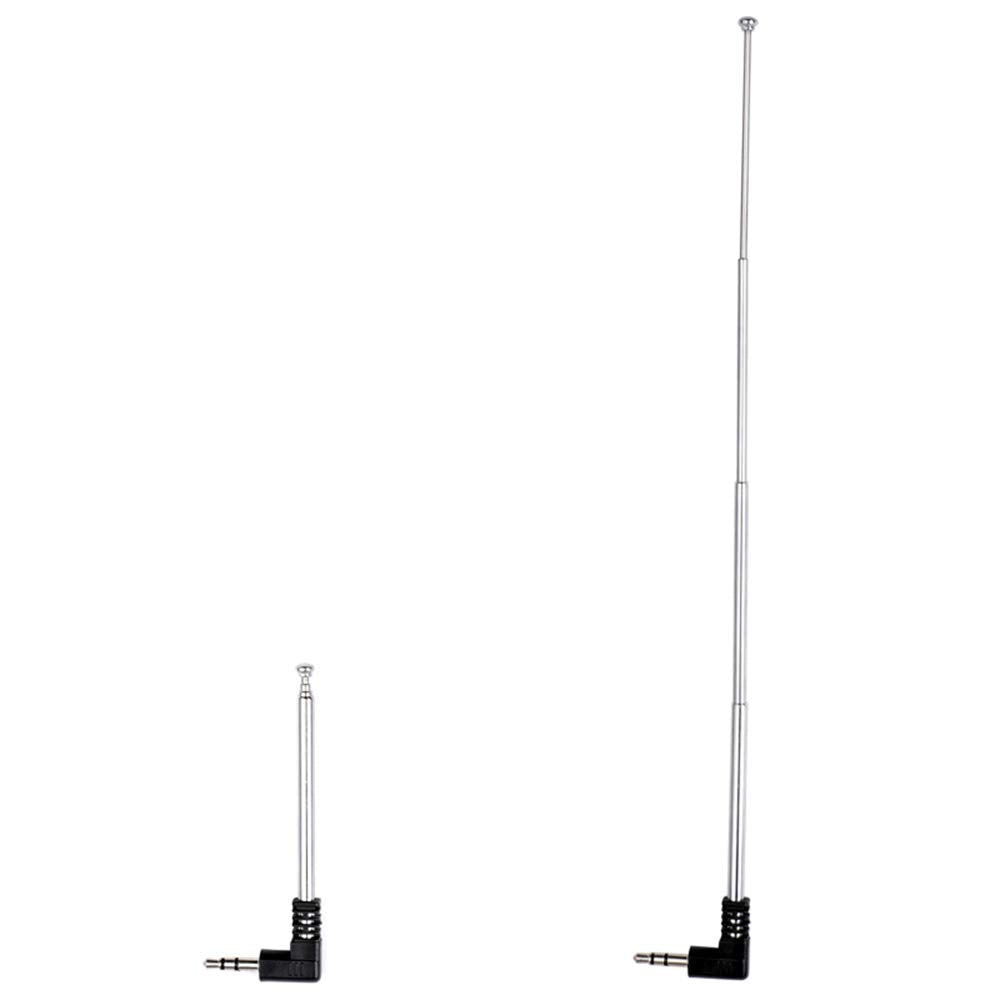 Taidacent 10 Pcs 3.5MM Connector Low Frequency TV Audio/Digital UHF VHF Telescopic Radio Antenna Extendable FM Whip Antenna DIY High Gain FM Radio