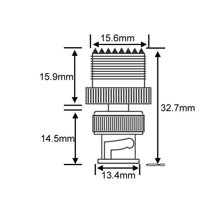 DHT Electronics 2pcs RF coaxial Coax Adapter BNC Male to UHF Female SO-239 SO239