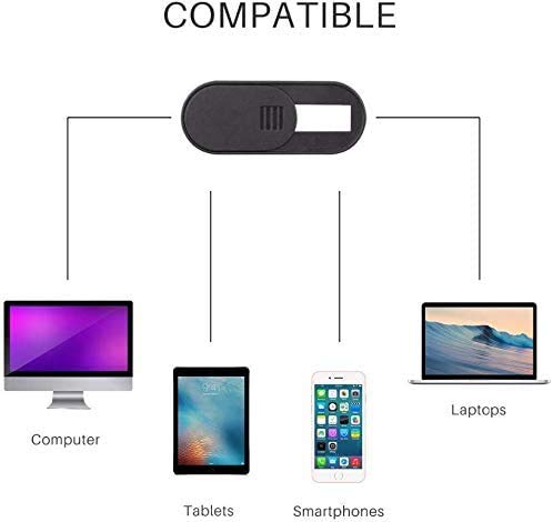LUC Webcam Cover Slide, 6 Pack Ultra-Thin Laptop Web Camera Cover, Compatible with MacBook, Laptop, PC, Computer, iMac, iPad, Protect Privacy