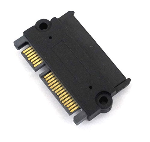 Micro SATA Cables SATA 22 Pin Male to Female Adapter, 1 Count, Black, Indoor Use, Compatible with Hard Drive, SSD, Optical Drive
