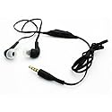LG G6 Compatible Sound Isolating Hands-Free Headset Earphones Earbuds Mic Dual Headphones Stereo Flat Wired 3.5mm [Black]