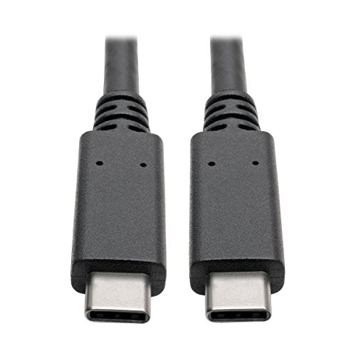 Tripp Lite USB C Cable w/ 5A Rating 20V (100W) 10 Gbps M/M USB 3.1 Gen 2 USB Type C USB-C USB Type-C 3ft 3' (U420-003-G2-5A), Black