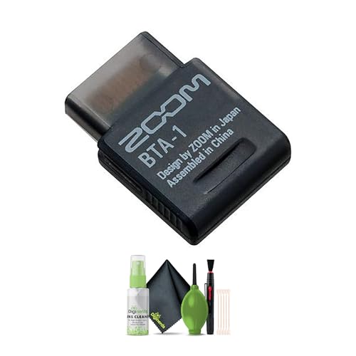 Zoom BTA-1 Bluetooth Adapter, Designed for H3-VR, L-20, L-20R, Q8n-4K, and F6 + Diginerds Microfiber Cleaning Cloth