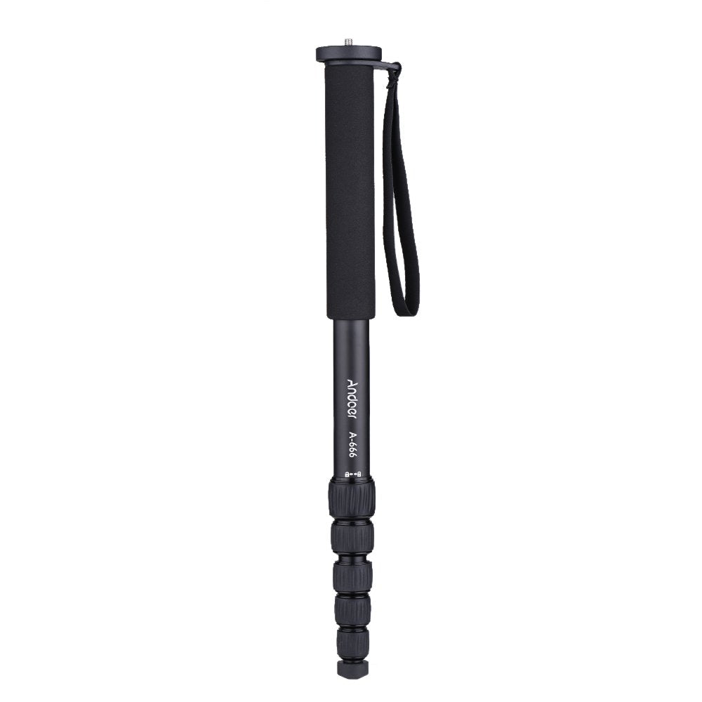 Andoer A-666 181cm/5.9ft Telescoping Aluminum Camera Monopod Unipod Stick 6-Section Max. Load 10kg/22Lbs with Carry Bag for Nikon Canon Sony A7 Pentax