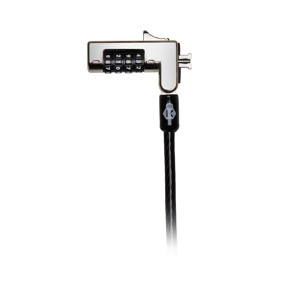 Kensington Slim NanoSaver Combination Laptop Lock - Resettable - 4-Digit - Combination Lock - Carbon Steel - for Notebook