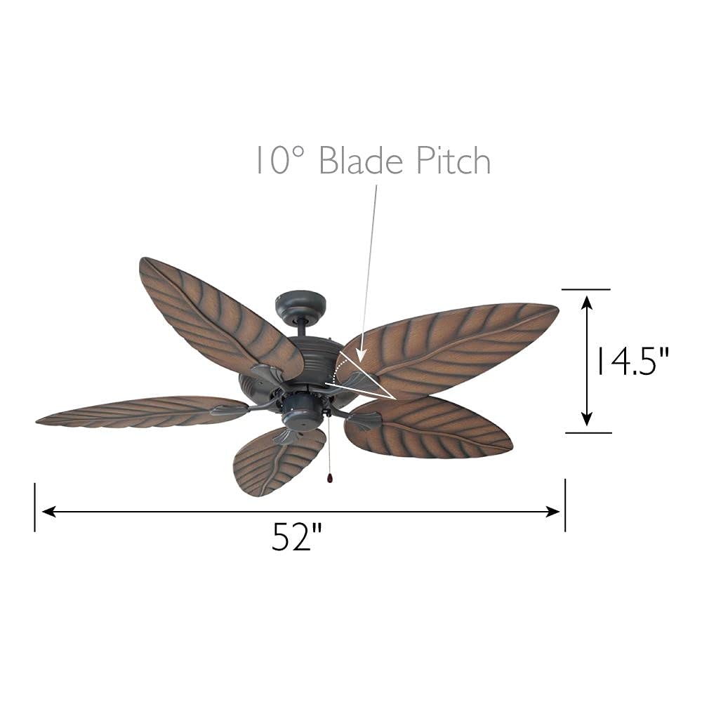 Design House Martinique Ceiling Fan, 52", Oil Rubbed Bronze