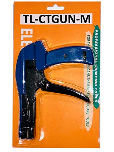 Electriduct Cable Tie Gun Zip Tie Cutting and Fastening Tool with Adjustable Tension for Nylon Cable Ties with Flush Cut
