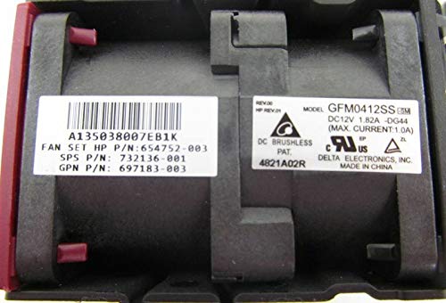 CCYO Replacement CPU Cooling Fan Compatible HP ProLiant DL360 G8 DL360E G8 DL360P G8 Fan Module Part Number P/N 654752-002 654752-003 667882-001