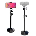 Webcam Stand with Phone Holder, Extendable Desktops Tripod Camera Stand Mount for Logitech Webcam C922 C930e C920S C920 C615 C960 C920x BRIO 4K NexiGo