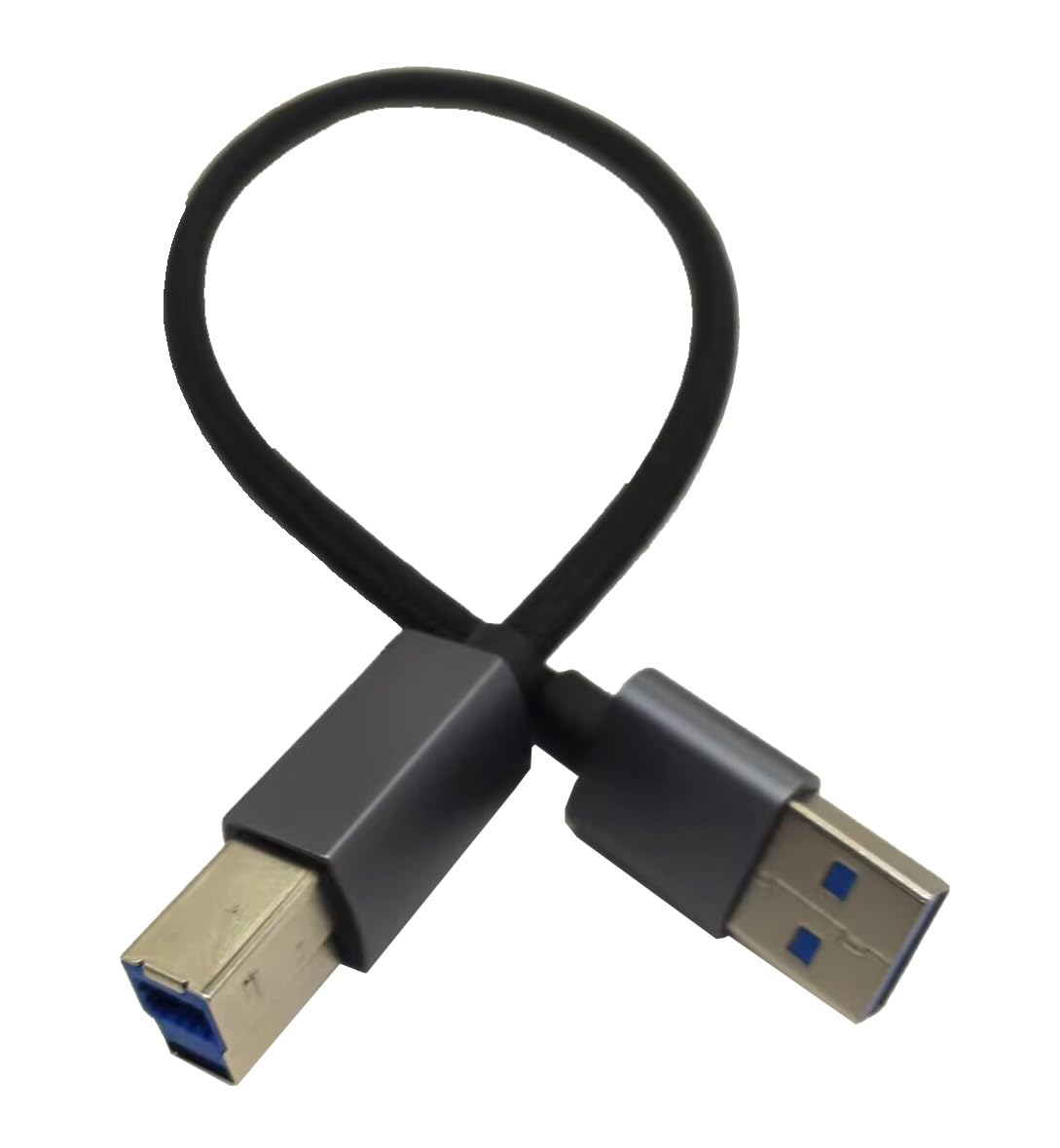 Traovien USB A to B 3.0 Cable Durable Nylon Braided Type A to B Male SuperSpeed USB Adapter Compatible Printers Scanner Monitor External Hard and More