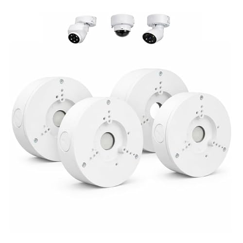 4 Pack PFA130-E Security Camera Junction Box (ABS) for Indoor & Outdoor Surveillance Camera - Security Camera Mount Bracket Waterproof Universal