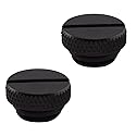 MARRTEUM G1/4" Plug Fittings, Water Stop Plug Fittings for Computer Water Cooling System, Black [2 Pack]