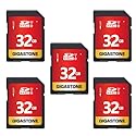 GIGASTONE 32GB SD Card 5-Pack UHS-I U1 Class 10 SDHC Memory Card High-Speed Full HD Video Compatible with Canon Digital Camera, SPYPOINT TACTACAM