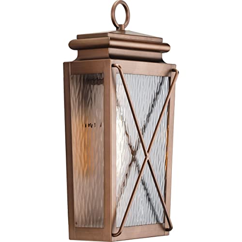 Progress Lighting P560262-169 Transitional One Light Wall Lantern from Wakeford Collection in Copper Finish,