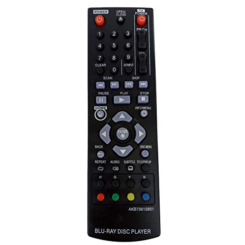 New AKB73615801 Remote Control for LG Blu-ray DVD Disc Player Remote Control for BP220 BP320 BP125 BP200 BP325W