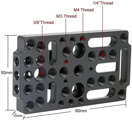 NICEYRIG Camera Cheese Plate Switching Easy Plate Applicable for Railblocks, Dovetails, Short Rods