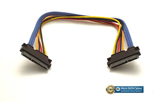 22 Pin SATA Female to 22 Pin SATA Female Power and Data Cable - 12 Inches