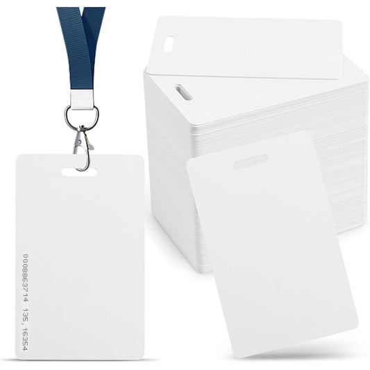 125KHz RFID Proximity ID Cards with Slot Hole Punch Key Token Tag Card for Entry Access Control System for Electronic Door Cabinet Lock EM4100 TK4100