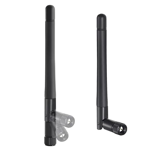 2X Dual Band WiFi 2.4GHz 5GHz 5.8GHz 8dBi SMA Male (pin in Center) Antenna for Wireless Video Security IP Camera Recorder Surveillance Recorder Truck