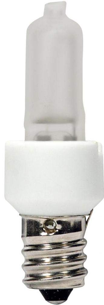 Satco KX60FR/3M/E12 Halogen Xenon Speciality, 60W E12 T3, Frosted Bulb