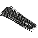 Supreme Cable Ties Heat Stabilized UV Nylon Cable Zip Ties [Pack of 1000] - 4 in., 18lbs, Black, Heavy Duty Zip Ties | Office Organizers