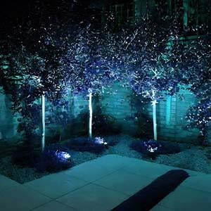 JQSLIGHT LED Landscape Lights,GU10 Blue LED Spotlight Bulbs 5W MR16 GU10 Base Blue Coloured Spot Light Bulb for Wall Washer Lamps, Landscape Lighting