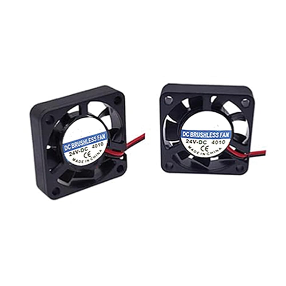 2 Pack 40x40x10MM 24V 2Pin DC Cooler Small Cooling Brushless Fan for 3D Pinter Part and Computer Case...(24V, 4010)