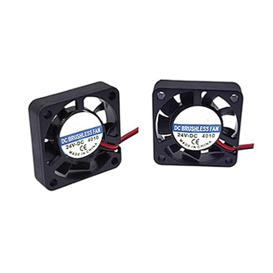 2 Pack 40x40x10MM 24V 2Pin DC Cooler Small Cooling Brushless Fan for 3D Pinter Part and Computer Case...(24V, 4010)