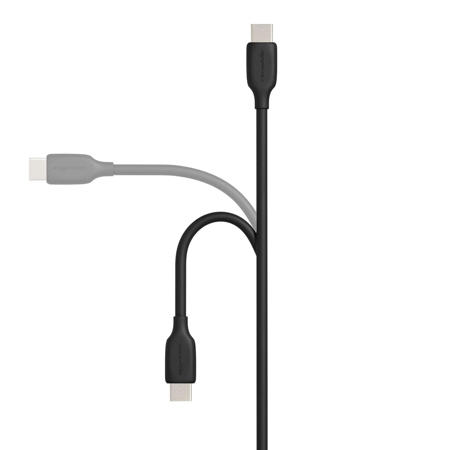 Amazon Basics USB-C to USB-C 2.0 Fast Charger Cable, 480Mbps Speed, USB-IF Certified, for Apple iPhone 16/15, iPad, Samsung Galaxy, Tablets, Laptops