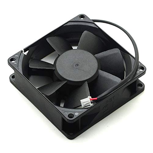 ELOMILE KD1208PTB1 80mm 12V Fan, DC12V 1.7W 8025 2-Pin Chassis Cooling Fan for Desktop, Server