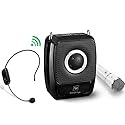 W WINBRIDGE S92 Pro Portable PA System -25W Bluetooth Speaker with Dual Wireless Microphones, Wireless Voice Amplifier with Headset Mic and Handheld
