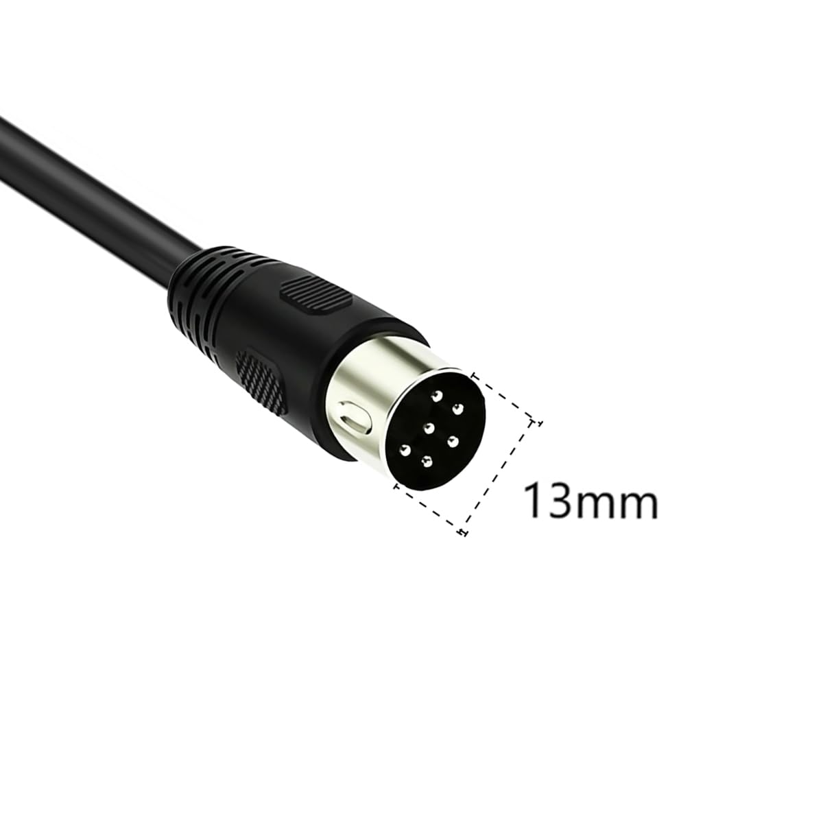 GLHONG Midi Din 6 Pin Plug Connector Extension Cable, 6 Pin Din Male to Female Plug AV Adapter Audio Socket for Digital Audio (1.5 M / 5 FT)