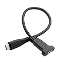 chenyang CY USB C to C Cable USB 3.1 Type C Male to Female Data Extension Cable with Panel Mount Screw Hole