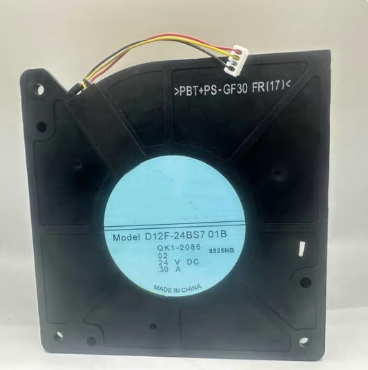 D12F-24BS7 01B DC 24V 0.30A 12032 12cm 3-Wire Copier Turbo Cooling Fan