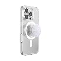 PopSockets Phone Grip for MagSafe, Magnetic Holder, Phone Stand, Glitter - Iridescent Confetti White