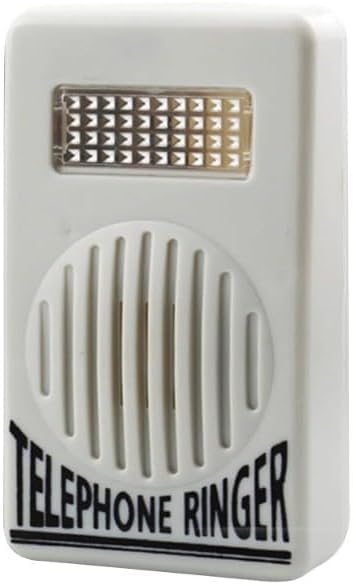 1Pc White Telephone Ringer Amplifier Bell Extra-Loud Telephone/Phone Ringer Use Safety Small in Size and Light in Weight,Telephones