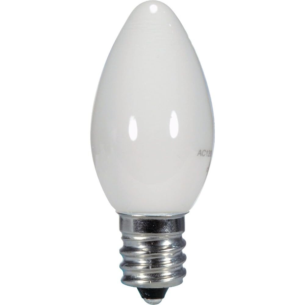 Satco 5W Equivalent Soft White Frosted C7 Candelabra Base LED Decorative Light Bulb - 1 Each