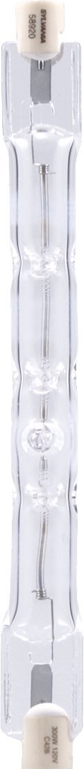 Sylvania T3 Double End Halogen 500W Light Bulb, Dimmable, R7s Base, 9500 Lumens, 2950K, 100 CRI, Clear - 1 Pack (58996)