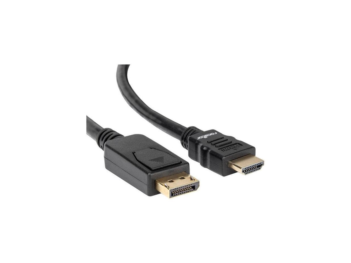 Rocstor Displayport to Hdmi Convertor Cable 4K - Hdmi Male - Displayport Male - 10 Ft (3