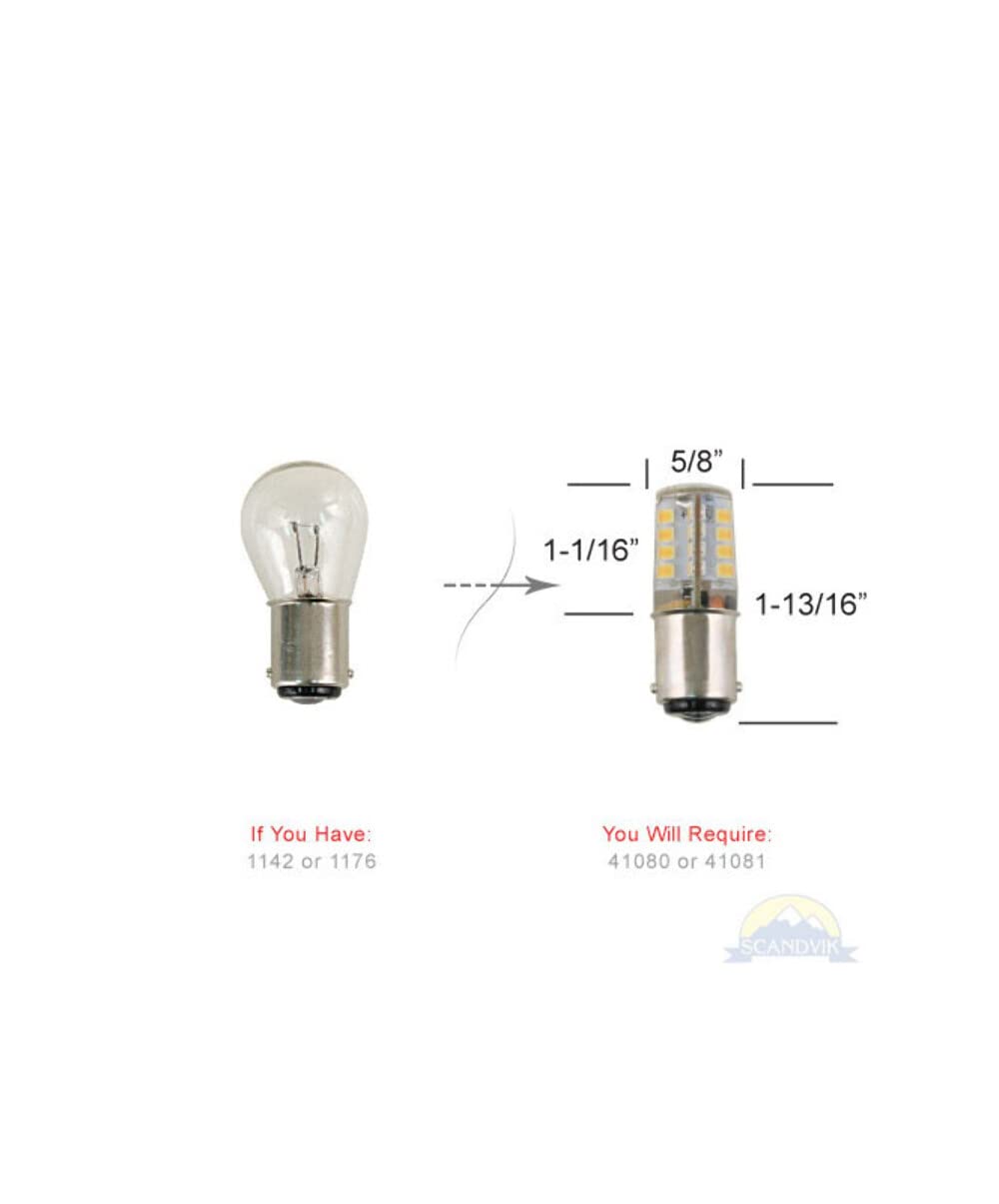 Scandvik 41080P LED Bayonet Ba15d Tower 10-30V WW Replacement Bulb