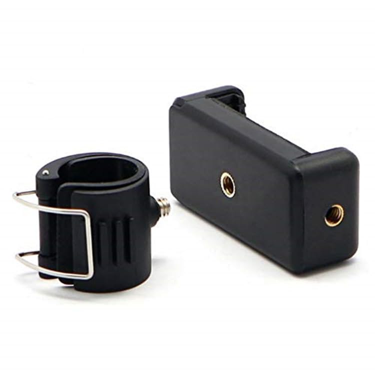 ThtRht 2 Pack Selfie Stick Mount Phone Holder Clip Clamp Pole Phone Mount for Gopro Extension Pole Selfie Stick Monopod Portable Vlog Handle Grip