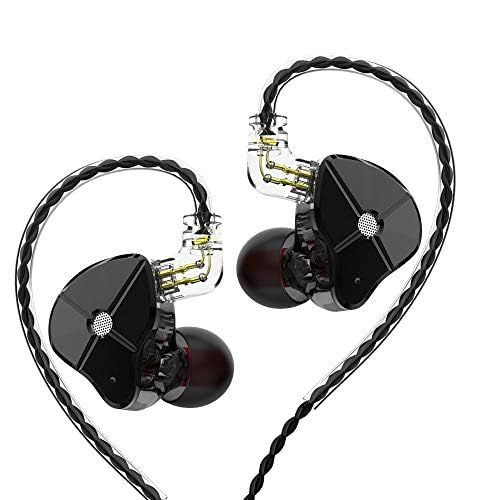 QZXYHYN TRN ST1 in Ear Monitors 1DD + 1BA Dual Driver, HiFi Earphones with 1Dynamic and Balanced Armature Drivers Earbuds (No Mic, Black)