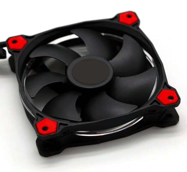 TT-1225 A1225L12S 12V 0.3A 3 Wires 3 Pins Red Led 12CM Silent Cooling Fan 120x25mm