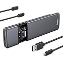 M.2 NVMe SATA SSD Enclosure Adapter Tool-Free,Sokiwi USB 3.2 Gen2 10Gbps External to USB PCI-E 6Gbps SATA M-Key / B+M Key, NVMe Reader Support UASP